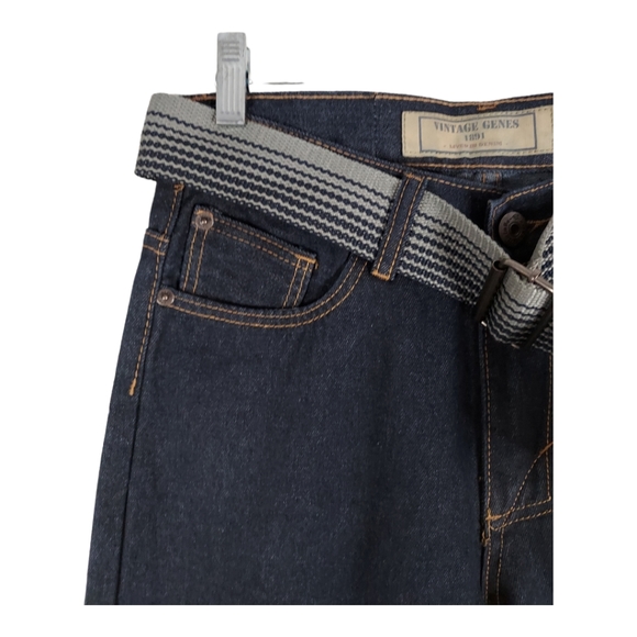 Vintage Genes 1891 Slim Straight Mens Dark Blue Denim Jeans W 28 ,L 30 NWOT - Picture 8 of 11